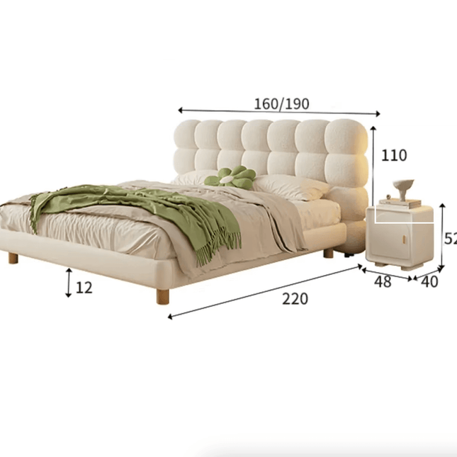 ChandelierDecor-Square Puff Bed Frame