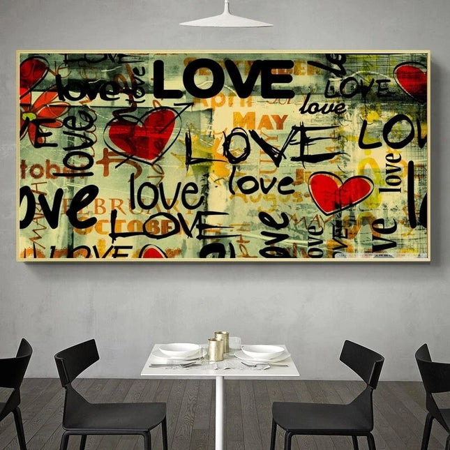 ChandelierDecor - Street Art of Love Canvas Wall Art