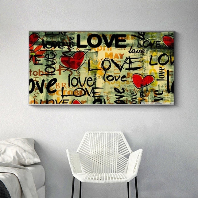 ChandelierDecor - Street Art of Love Canvas Wall Art
