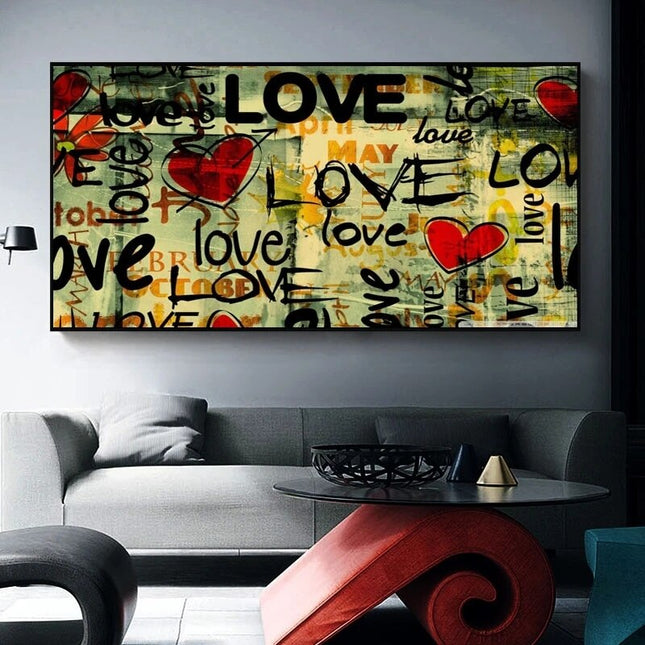 ChandelierDecor - Street Art of Love Canvas Wall Art