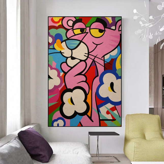 ChandelierDecor - Stylish Pink Panther - Captivating Wall Art