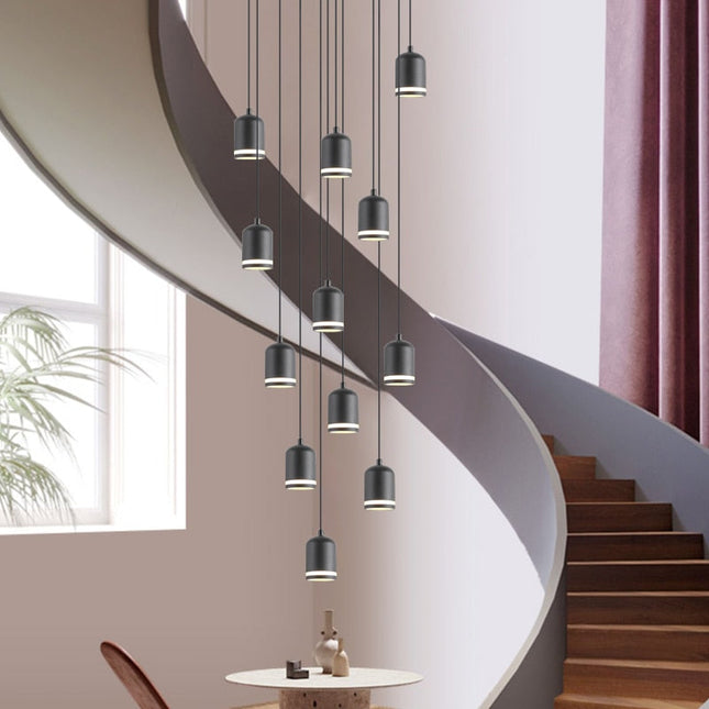 ChandelierDecor - Swirl Staircase Chandelier: Elegant Lighting Solutions
