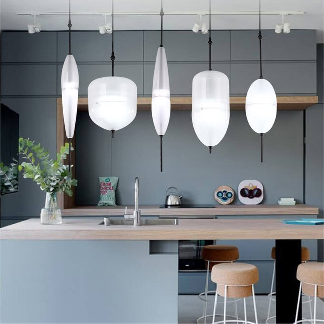 ChandelierDecor - Tear Drops Style Glass Pendant Lights for Living Room