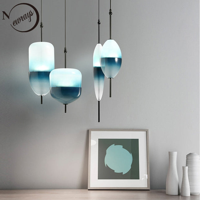 ChandelierDecor - Tear Drops Style Glass Pendant Lights for Living Room