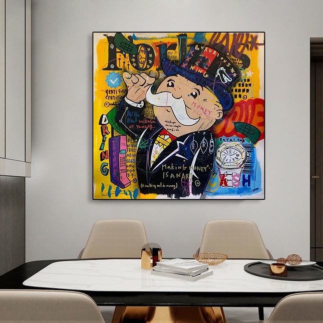 ChandelierDecor - The Forbes Millionaire: Mr Monopoly Wall Art