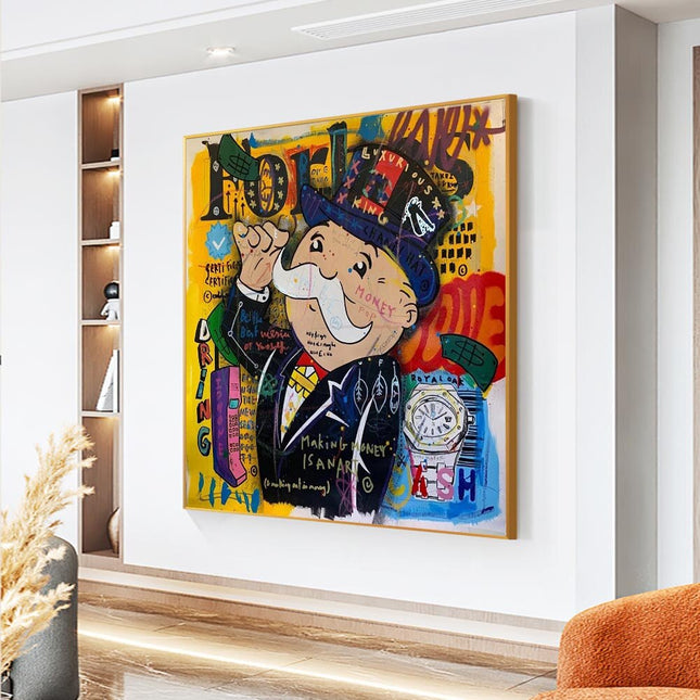 ChandelierDecor - The Forbes Millionaire: Mr Monopoly Wall Art