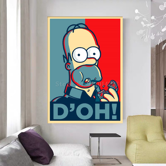 ChandelierDecor - The Simpsons D'OH! Canvas Wall Art