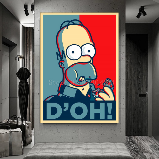 ChandelierDecor - The Simpsons D'OH! Canvas Wall Art