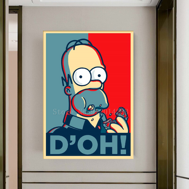 ChandelierDecor - The Simpsons D'OH! Canvas Wall Art