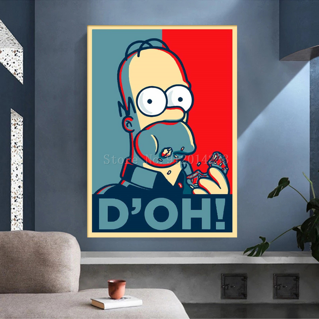 ChandelierDecor - The Simpsons D'OH! Canvas Wall Art