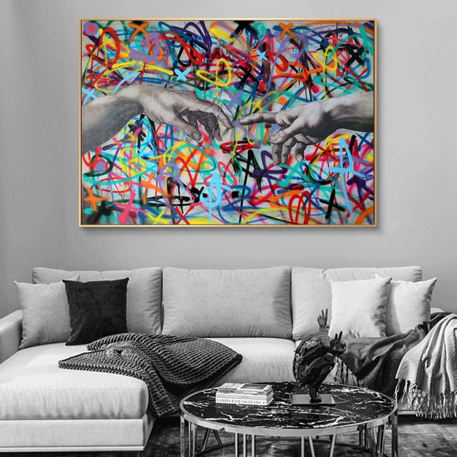 ChandelierDecor - The Wall Hand To Hand Canvas Wall Art