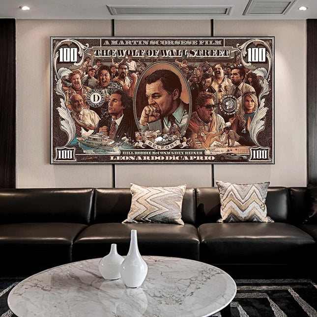 ChandelierDecor - The Wolf of Wall Street Leonardo Dicaprio Canvas Wall Art