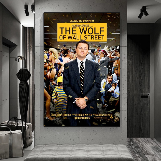 ChandelierDecor - The Wolf of Wall Street Leonardo Dicaprio Canvas Wall Art