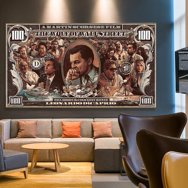 ChandelierDecor - The Wolf of Wall Street Leonardo Dicaprio Canvas Wall Art