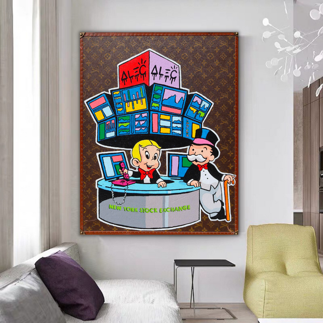 ChandelierDecor - The World is Yours: Mr Monopoly Stock Exchange Wall Art