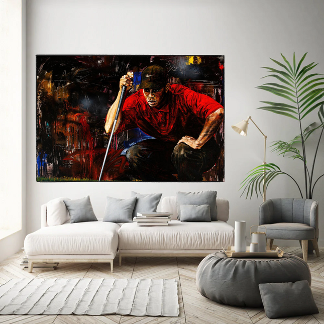 ChandelierDecor - Tiger woods Golf Champion Canvas Wall Art