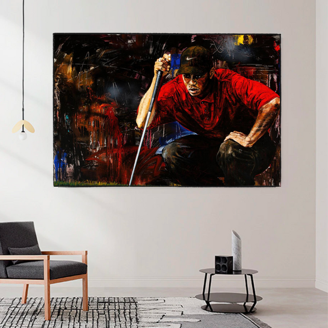 ChandelierDecor - Tiger woods Golf Champion Canvas Wall Art