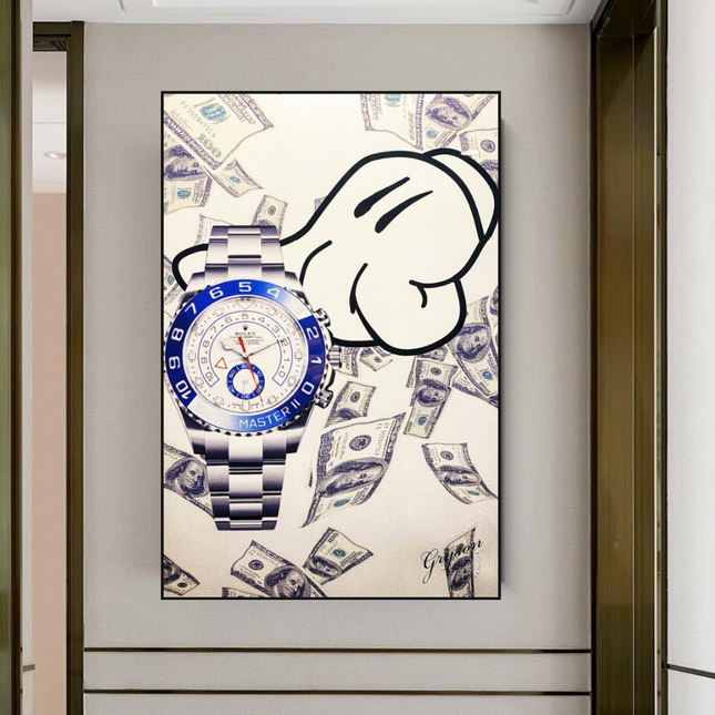 ChandelierDecor - Time is Money Canvas Art: Rolex Timeless Decor