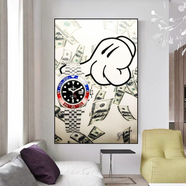 ChandelierDecor - Time is Money Canvas Art: Rolex Timeless Inspiration