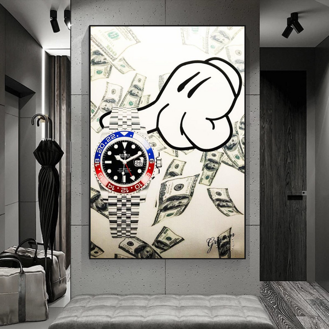 ChandelierDecor - Time is Money Canvas Art: Rolex Timeless Inspiration
