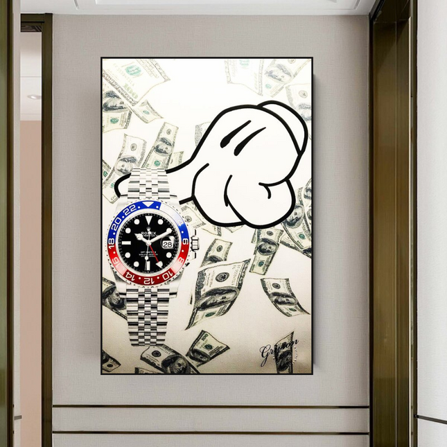 ChandelierDecor - Time is Money Canvas Art: Rolex Timeless Inspiration