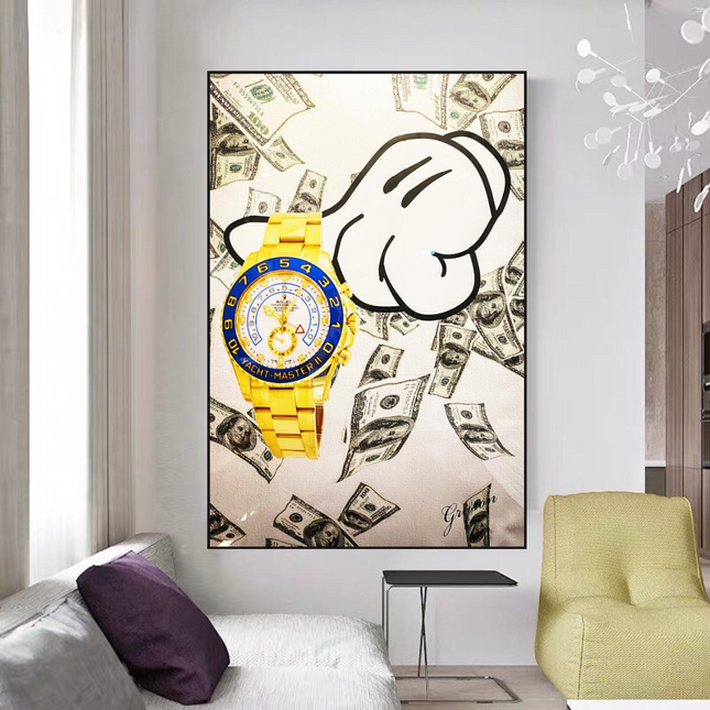 ChandelierDecor - Time is Money Canvas Art: The Perfect Rolex Timepiece