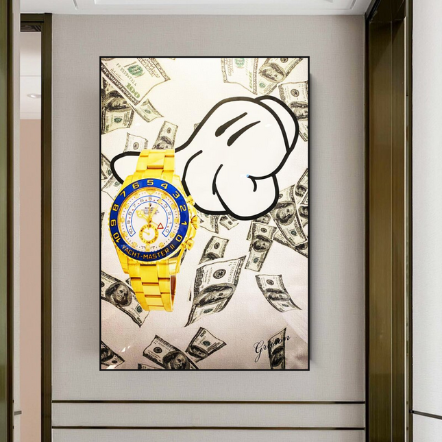 ChandelierDecor - Time is Money Canvas Art: The Perfect Rolex Timepiece