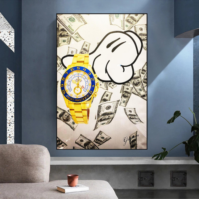 ChandelierDecor - Time is Money Canvas Art: The Perfect Rolex Timepiece