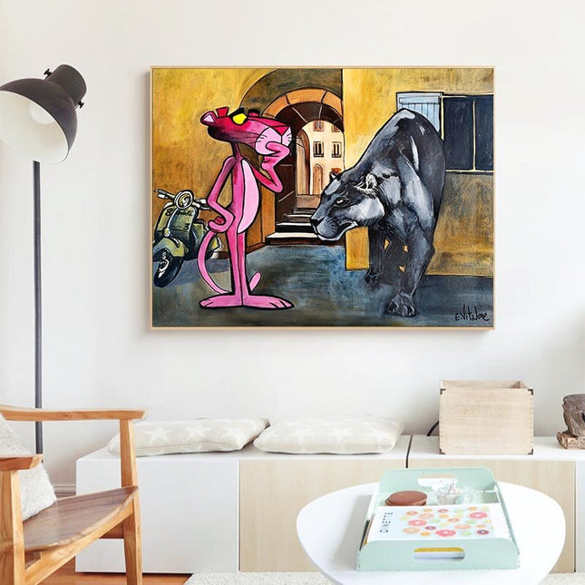 ChandelierDecor - Timeless Pink Panther Poster - Whimsy in Art Form