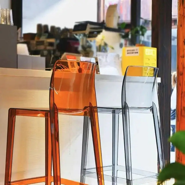 ChandelierDecor - Transparent Acrylic High Bar Stool – Modern Minimalist Counter Seating
