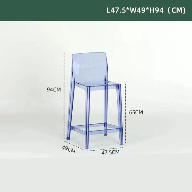 ChandelierDecor - Transparent Acrylic High Bar Stool – Modern Minimalist Counter Seating