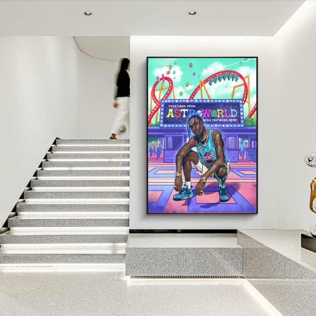 ChandelierDecor - Travis Scott Canvas Art - Pop Street Art - Modern Home Decor