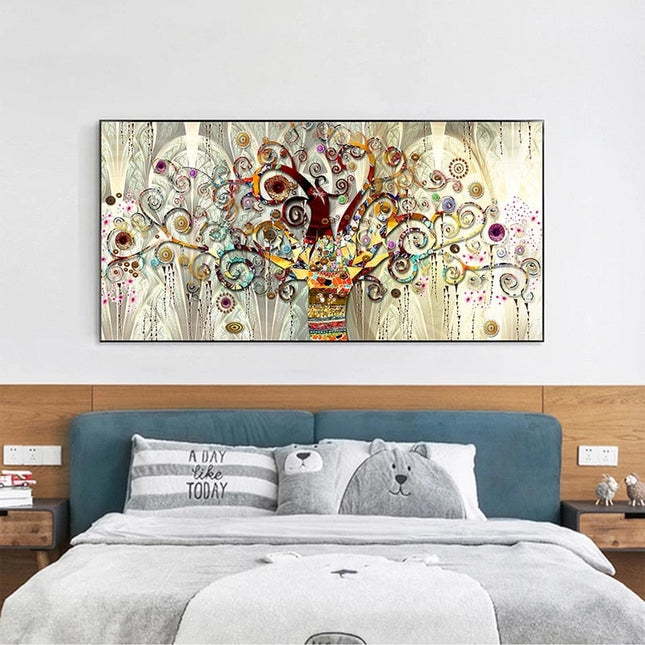 ChandelierDecor - Tree of Life By Gustav Klimt Canvas Wall Art