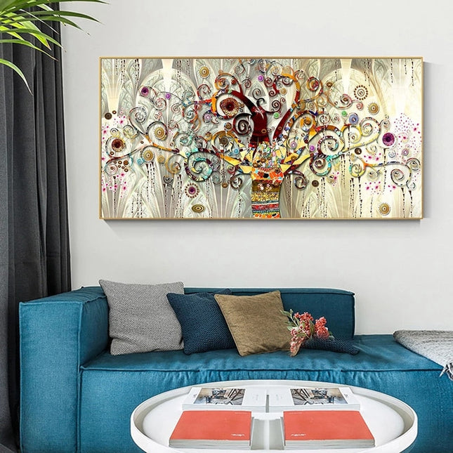 ChandelierDecor - Tree of Life By Gustav Klimt Canvas Wall Art
