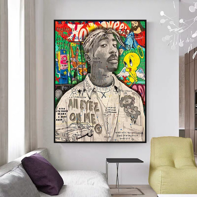 ChandelierDecor - TuPac Rapper Singer Canvas Wall Art