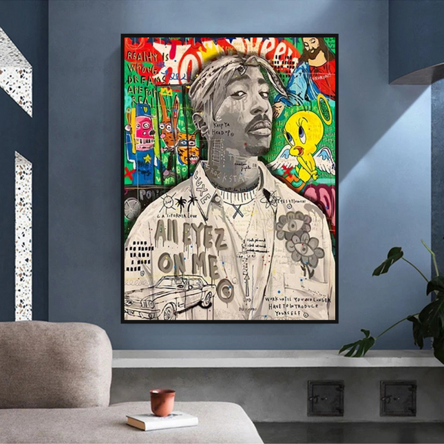 ChandelierDecor - TuPac Rapper Singer Canvas Wall Art