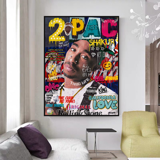 ChandelierDecor - TuPac Singer Rapper Canvas Wall Art