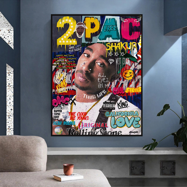 ChandelierDecor - TuPac Singer Rapper Canvas Wall Art