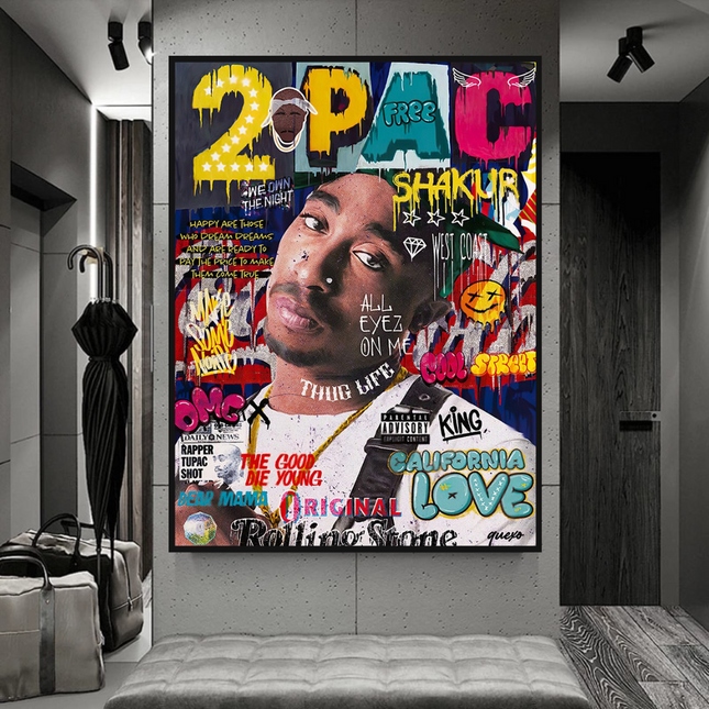 ChandelierDecor - TuPac Singer Rapper Canvas Wall Art