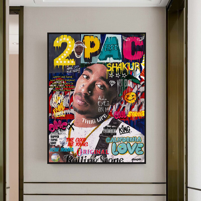 ChandelierDecor - TuPac Singer Rapper Canvas Wall Art