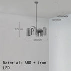 Diamètre - 60cm - 8 LED / Gris / Blanc chaud