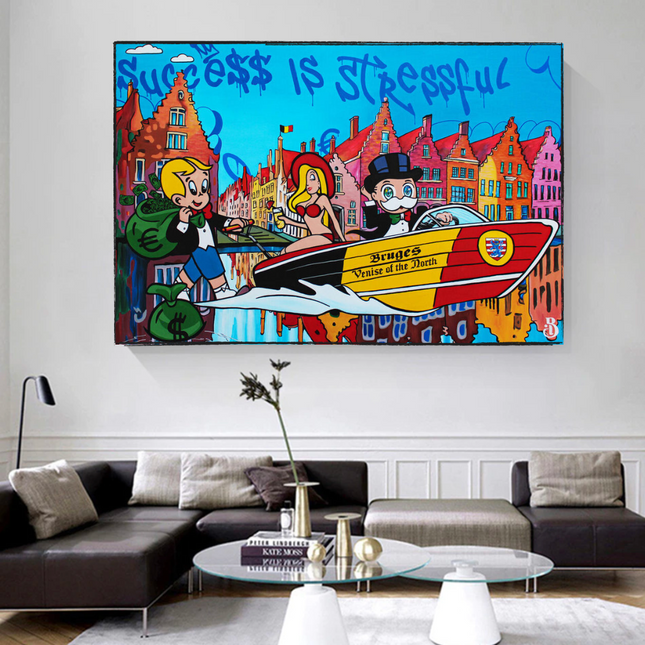 ChandelierDecor - Venice Billionaire: Mr Monopoly & Richie Wall Art