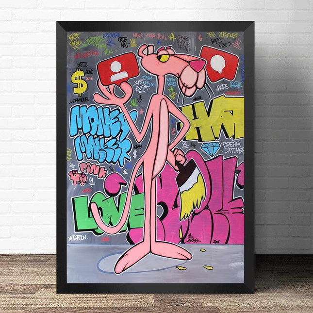 ChandelierDecor - Vibrant Pink Panther - Modern Wall Decor