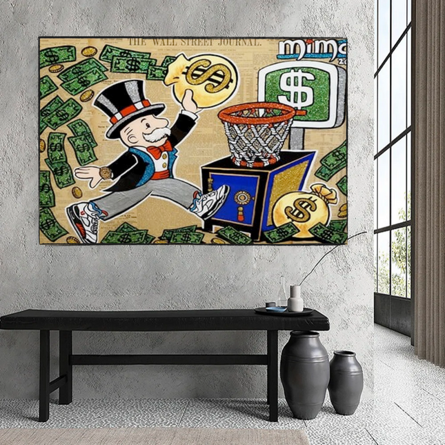 ChandelierDecor - Vintage Alec Monopoly and Richie Canvas Wall Art