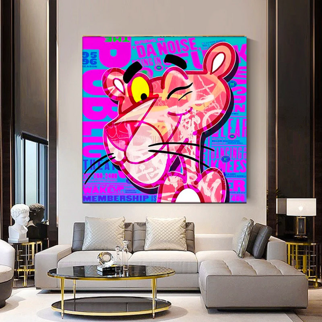 ChandelierDecor - Vintage Cartoon Vibes - Pink Panther Poster Art