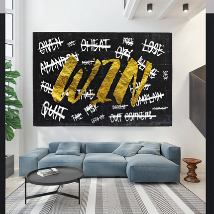ChandelierDecor - WIN Motivational Canvas Wall Art