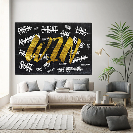 ChandelierDecor - WIN Motivational Canvas Wall Art