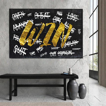 ChandelierDecor - WIN Motivational Canvas Wall Art