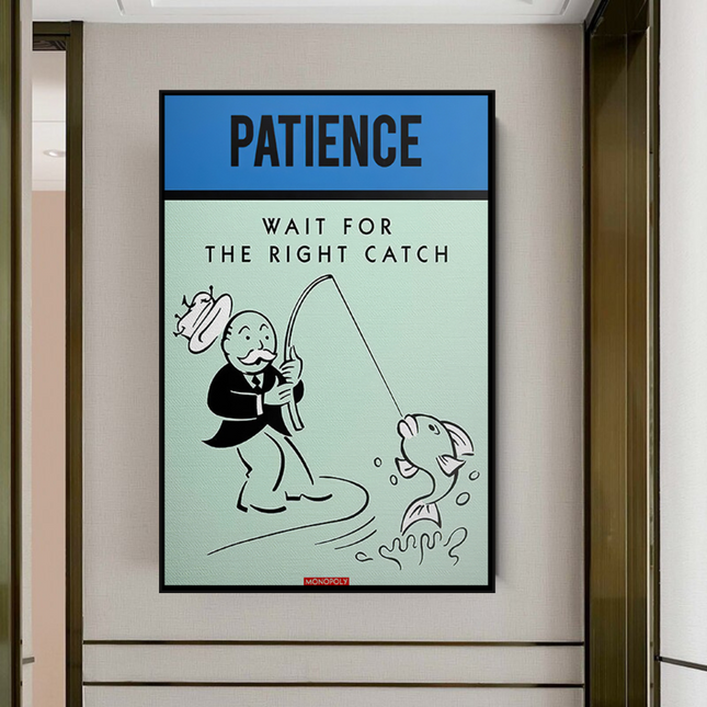 ChandelierDecor - Wait for the Right Catch: Monopoly Canvas Wall Art