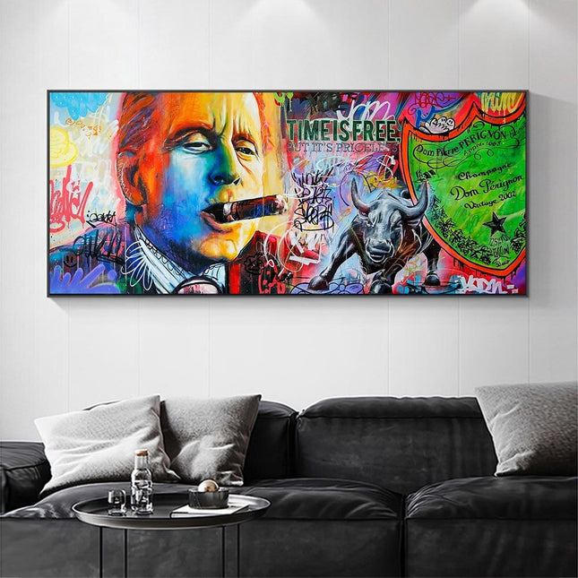 ChandelierDecor - Wall Street Movie Smoking Man Canvas Wall Art